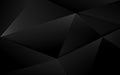 Abstract black 3d chaotic polygonal surface background. Illustration vector Royalty Free Stock Photo