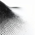 Abstract Black Dots Forming a Wave on White Background Royalty Free Stock Photo