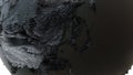 Abstract Black Earth Globe, Continets Extruded or Displacement Royalty Free Stock Photo
