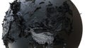 Abstract Black Earth Globe, Continets Extruded or Displacement Royalty Free Stock Photo