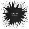 Abstract black elements explosion, vector art