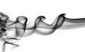 Abstract black fume waves on white