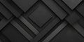Abstract black geometric background with layered rectangles and squares Royalty Free Stock Photo