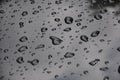 Abstract black glass with perfect water droplets