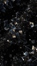 Abstract Black and Gold Geometric Clusters. Abstract clusters of black and gold geometric shapes amidst a glittering Royalty Free Stock Photo