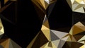 Abstract Black and Gold Polygonal Background Image Royalty Free Stock Photo