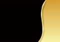 Abstract black and gold vector background with shadows and light effects Royalty Free Stock Photo