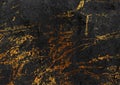 Abstract black and golden grunge marble texture background