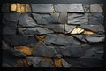 Abstract black and golden stone background Royalty Free Stock Photo