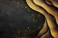 Abstract black and golden texture with shimmering patterns Royalty Free Stock Photo