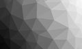 Abstract black gray white low poly geometric triangle gradient background illustration