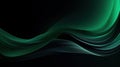 Abstract black and green neon background. Shiny moving lines and waves. Glowing neon pattern for backgrounds, banners, wallpapers Royalty Free Stock Photo