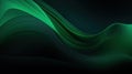 Abstract black and green neon background. Shiny moving lines and waves. Glowing neon pattern for backgrounds, banners, wallpapers Royalty Free Stock Photo