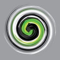 Abstract white green black swirl logo Royalty Free Stock Photo
