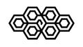 Abstract Black Hexagon Interlock Pattern, vector design Generative AI Royalty Free Stock Photo
