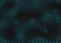Abstract black hexagon pattern of futuristic texture with blue light rays technology concept Royalty Free Stock Photo