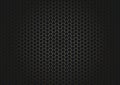 Abstract black hexagon pattern on glowing gold background and texture