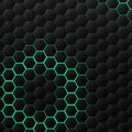 Abstract black hexagonal technology pattern design decoration background. illustration vector eps10 Royalty Free Stock Photo