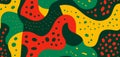 Abstract black history month red, green and yellow background