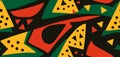 Abstract black history month red, green and yellow background