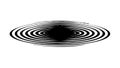 Abstract Black Hole Spiral Tunnel Optical Illusion, vector design Generative AI Royalty Free Stock Photo
