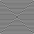 Abstract black horizontal line pattern mirage on white background