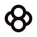 Abstract black infinity outline symbol. Infinite sign icon in the shape 8 form