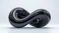 Abstract Glossy Black Infinity Symbol Design