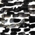 Abstract black ink brush strokes background. Hard monochrome texture with painted stripes.