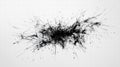 Abstract Black Ink Explosion on White Background Royalty Free Stock Photo