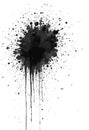 Abstract Black Ink Splash Representing Chaos Emotional Impact And Creative Expression Royalty Free Stock Photo