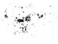 Abstract black ink splash watercolor, Splash watercolor spray texture isolated on white background. Royalty Free Stock Photo