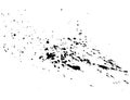 Abstract black ink splash watercolor, Splash watercolor spray texture isolated on white background. Royalty Free Stock Photo