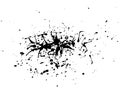 Abstract black ink splash watercolor, Splash watercolor spray texture isolated on white background. Royalty Free Stock Photo