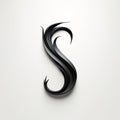 Abstract Black Letter S Design Karol Bak Inspired Vector Art