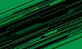 Abstract black line circuit cyber geometric slash dynamic on green design modern futuristic technology background vector Royalty Free Stock Photo