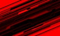 Abstract black line circuit cyber geometric slash dynamic on red design modern futuristic technology background vector Royalty Free Stock Photo