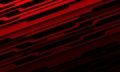 Abstract black line cyber circuit dynamic slash on red design ultramodern futuristic technology background vector Royalty Free Stock Photo