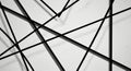 Abstract Black Lines Intersecting on Textured White Surface Royalty Free Stock Photo