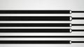 Abstract Black Lines on White Background with Rounded Ends Royalty Free Stock Photo