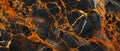 Abstract Black Marble With Orange Veins Royalty Free Stock Photo