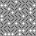 Abstract Black Metaballs path Geometric Seamless luxury Pattern. Gray Metaball Shapes chain white background. Maze wrapping paper