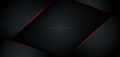 Abstract black metallic with red shiny light layout modern technology design template background Royalty Free Stock Photo