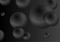 Abstract black minimal futuristic 3d balls background