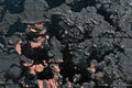 Abstract black oil tar texture as background Royalty Free Stock Photo