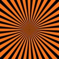 Abstract black and orange color radial blackground for halloween theme concept.