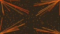 Abstract black and orange pattern background with random object Royalty Free Stock Photo