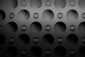 Abstract black pattern with large holes