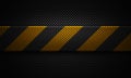 Abstract black perforated plate material design with warning tap