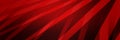Abstract black and red background, stripes of diagonal slanted lines in bright shiny red ribbons in layers